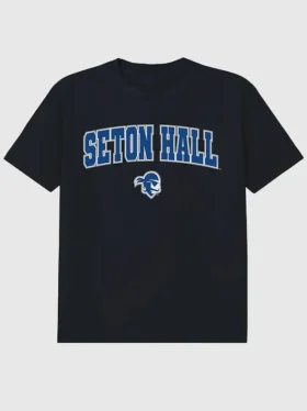 Seton Hall University Arch Logo zwart T-shirt met afbeelding