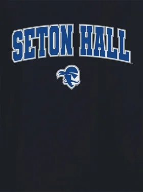Seton Hall University Arch Logo zwart T-shirt met afbeelding