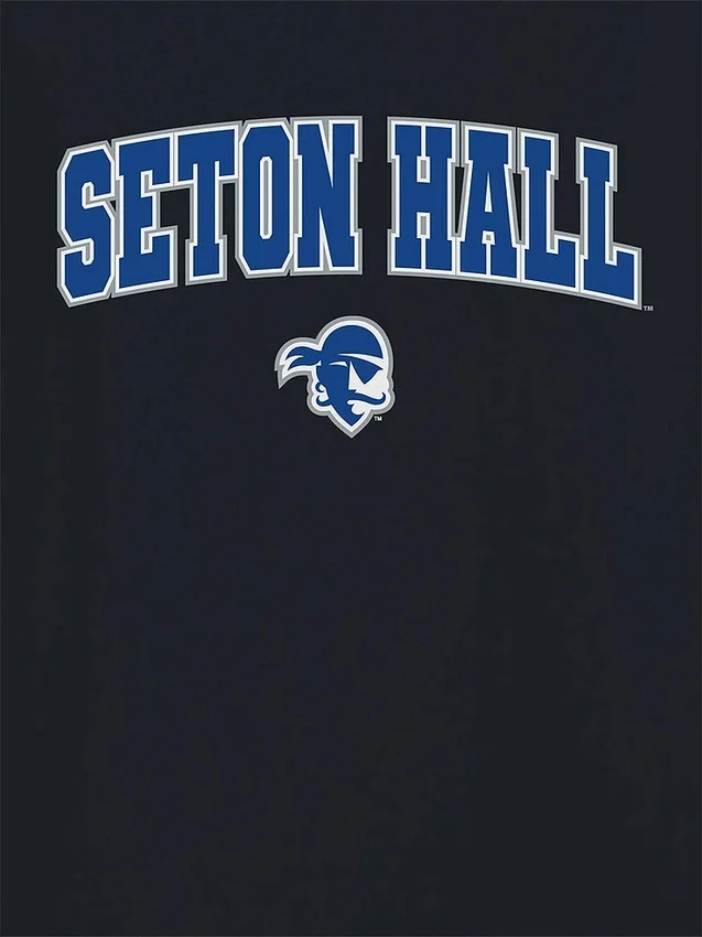Seton Hall University Arch Logo zwart T-shirt met afbeelding