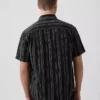 Shirt van linnen-katoen met textuur