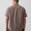 Shirt van linnen-katoen met textuur