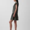 Shirtjurk van katoenen gaas met lage taille