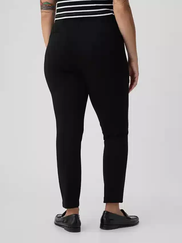 Skinny broek met hoge taille van dubbel gebreid materiaal