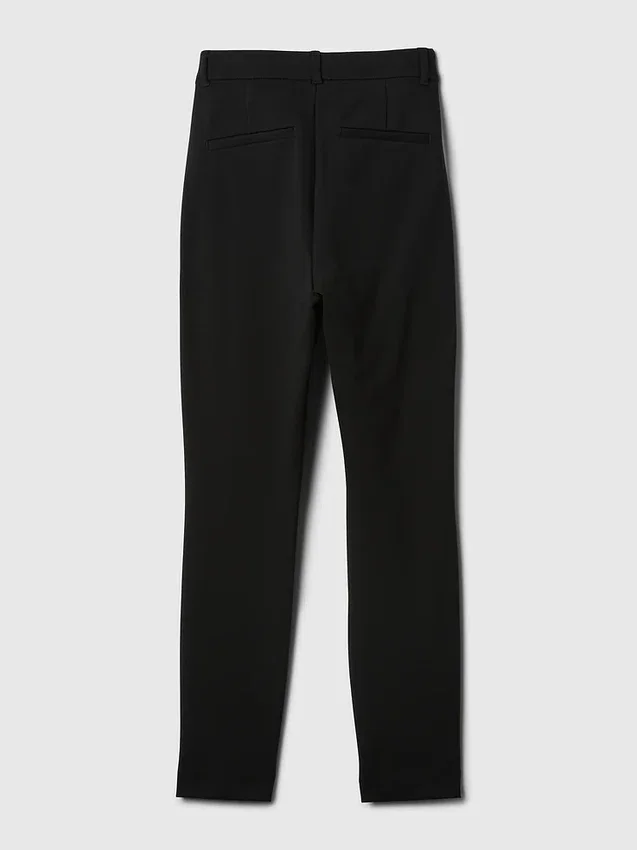 Skinny broek met hoge taille van dubbel gebreid materiaal