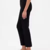 Slim fit cropped broek met hoge taille van dubbel gebreid materiaal