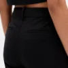 Slim fit cropped broek met hoge taille van dubbel gebreid materiaal