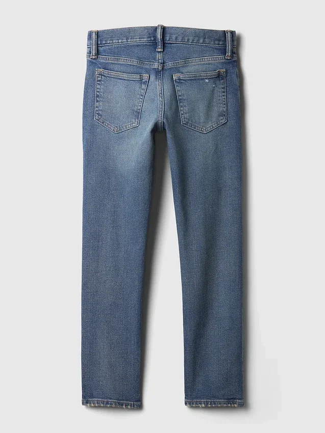Slim-fit Jeans voor kinderen met scheuren en reparaties