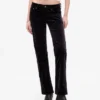 Slim straight broek met lage taille van fluweel in jaren '90-stijl