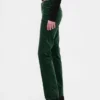 Slim straight broek met lage taille van fluweel in jaren '90-stijl