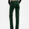 Slim straight broek met lage taille van fluweel in jaren '90-stijl