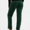 Slim straight broek met lage taille van fluweel in jaren '90-stijl