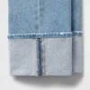 Slim straight jeans met hoge taille en omgeslagen boorden in jaren '90-stijl