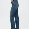 Slim straight-jeans met hoge taille en riemen uit de jaren ’90