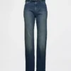 Slim straight-jeans met hoge taille en riemen uit de jaren ’90