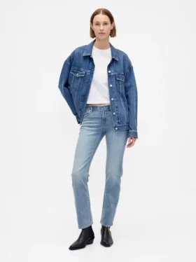 Slim straight-Jeans met lage taille in jaren '90-stijl