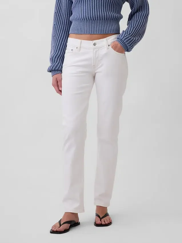 Slim straight-Jeans met lage taille in jaren '90-stijl