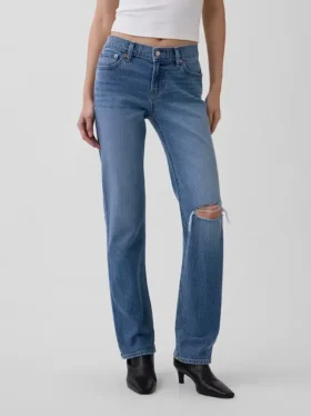 Slim straight-Jeans met lage taille in jaren ’90-stijl