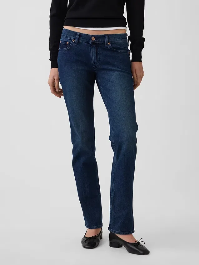 Slim straight-Jeans met lage taille in jaren '90-stijl