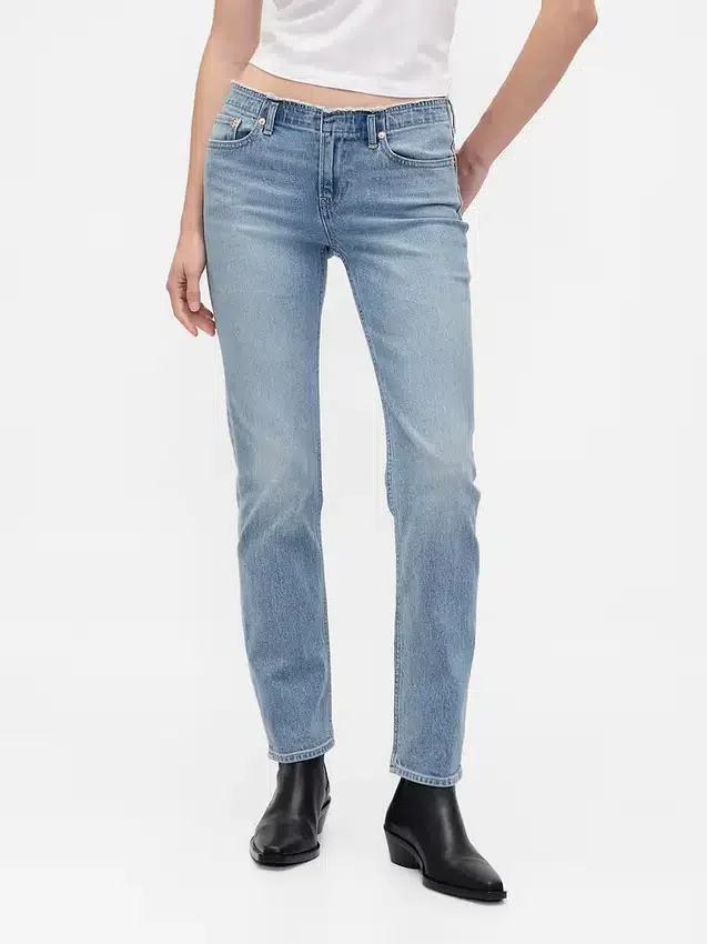 Slim straight-Jeans met lage taille in jaren '90-stijl