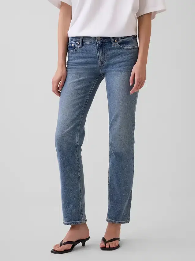 Slim straight-Jeans met lage taille in jaren '90-stijl