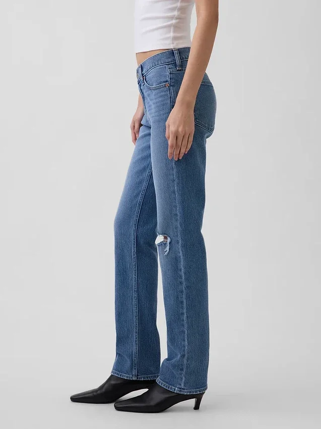 Slim straight-Jeans met lage taille in jaren '90-stijl
