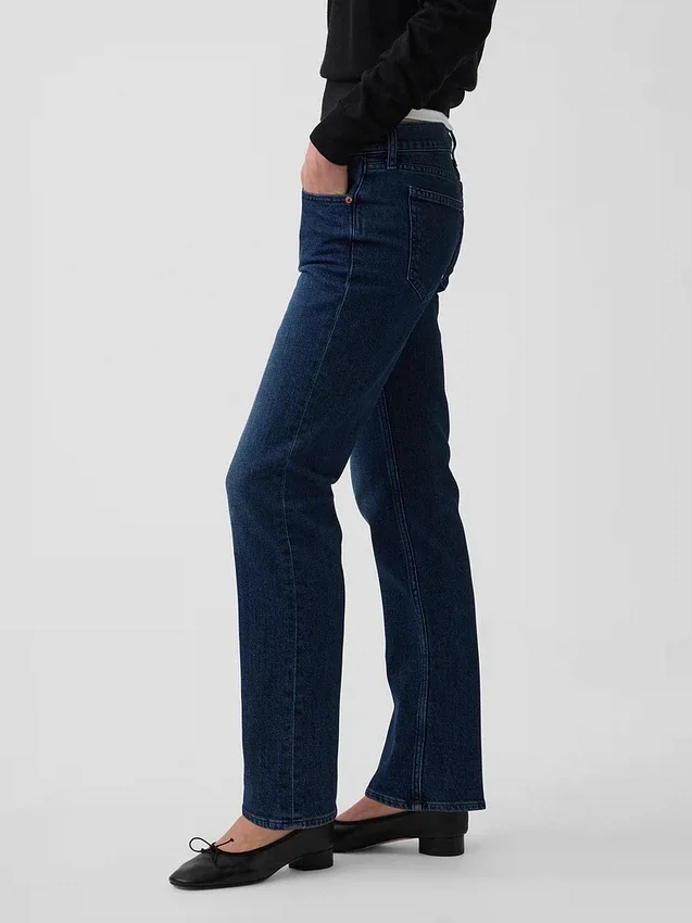 Slim straight-Jeans met lage taille in jaren '90-stijl