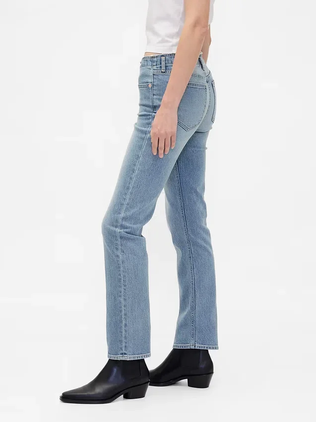 Slim straight-Jeans met lage taille in jaren '90-stijl