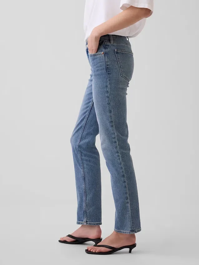Slim straight-Jeans met lage taille in jaren '90-stijl