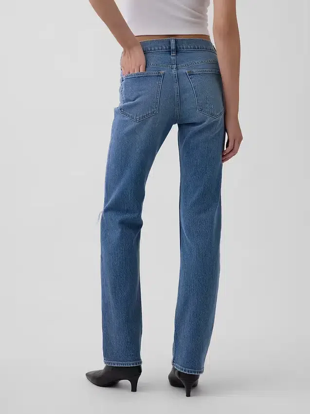 Slim straight-Jeans met lage taille in jaren '90-stijl