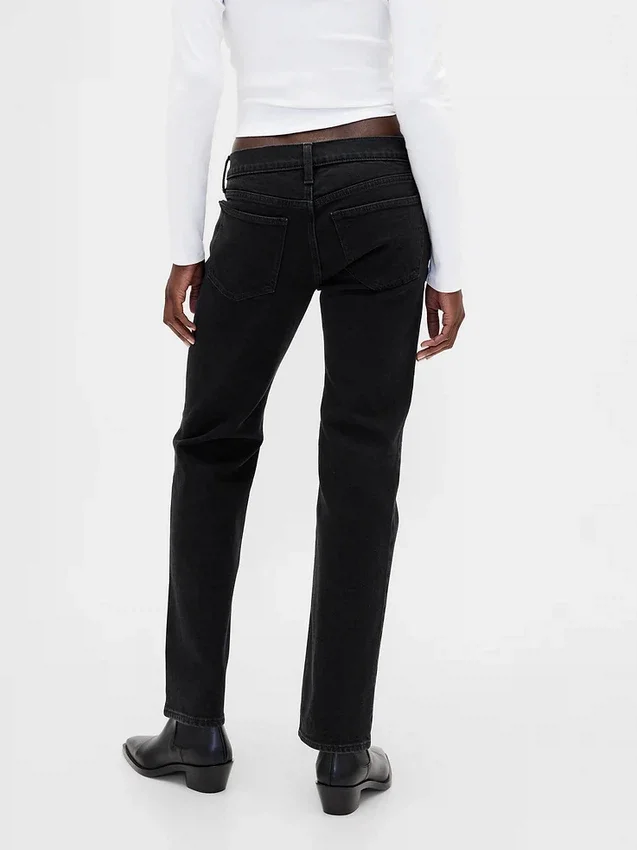 Slim straight-Jeans met lage taille in jaren '90-stijl