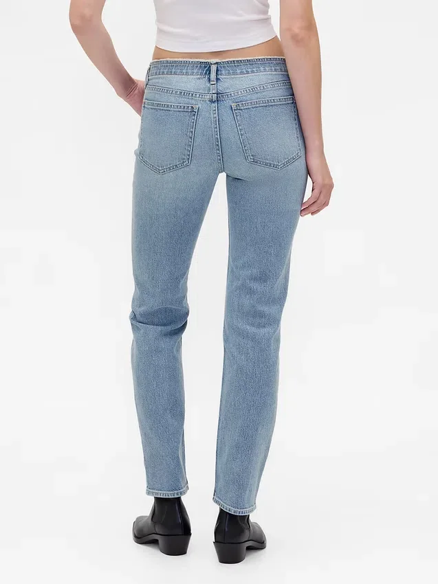 Slim straight-Jeans met lage taille in jaren '90-stijl