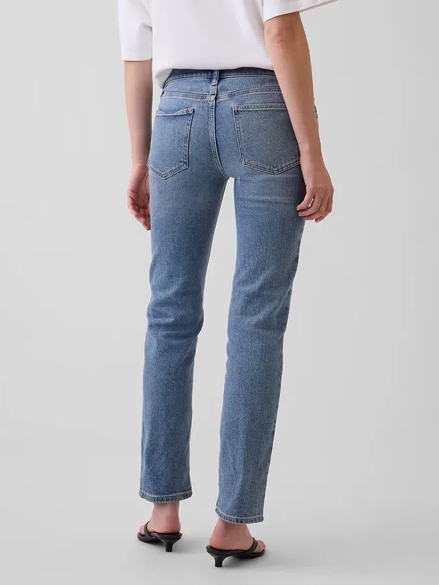 Slim straight-Jeans met lage taille in jaren '90-stijl