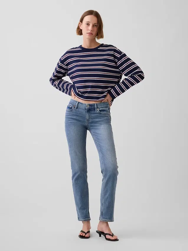 Slim straight-Jeans met lage taille in jaren '90-stijl