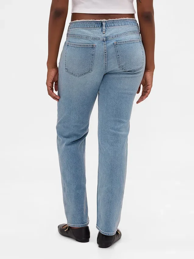 Slim straight-Jeans met lage taille in jaren '90-stijl