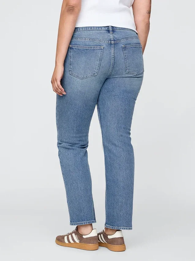 Slim straight-Jeans met lage taille in jaren '90-stijl