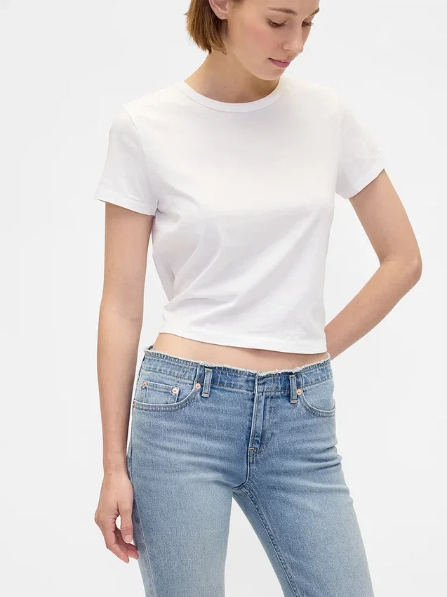 Slim straight-Jeans met lage taille in jaren '90-stijl