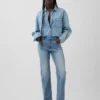 Slim straight-Jeans uit de jaren ’90 met hoge taille en gedraaide naden