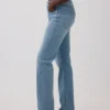 Slim straight-Jeans uit de jaren ’90 met hoge taille en gedraaide naden