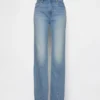Slim straight-Jeans uit de jaren ’90 met hoge taille en gedraaide naden
