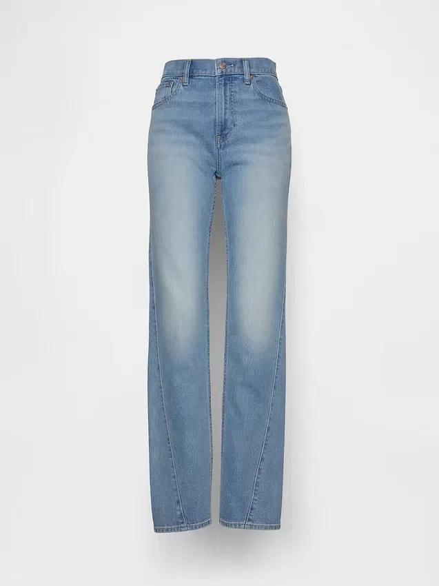 Slim straight-Jeans uit de jaren ’90 met hoge taille en gedraaide naden