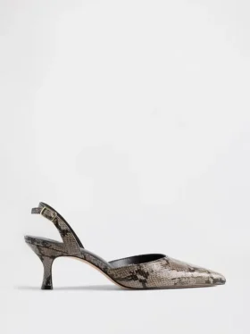 Slingback-schoenen met kittenhak