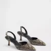 Slingback-schoenen met kittenhak