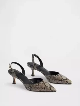 Slingback-schoenen met kittenhak