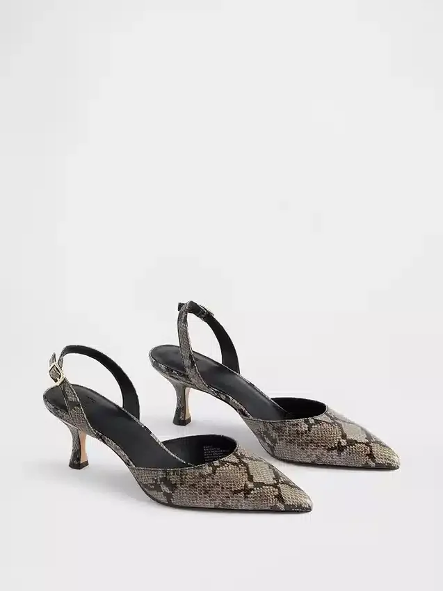 Slingback-schoenen met kittenhak