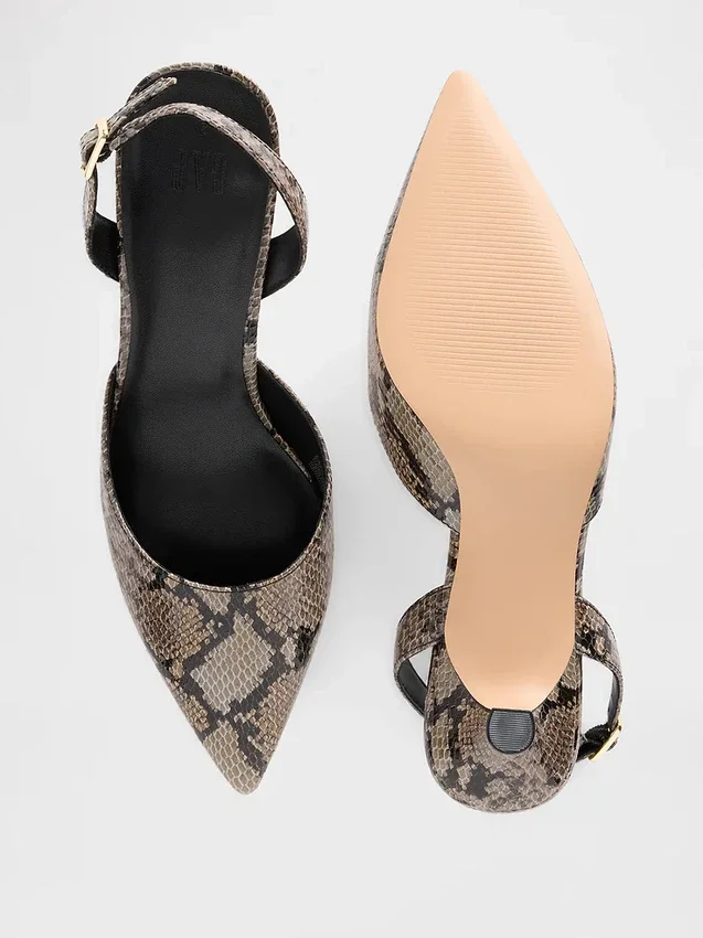 Slingback-schoenen met kittenhak