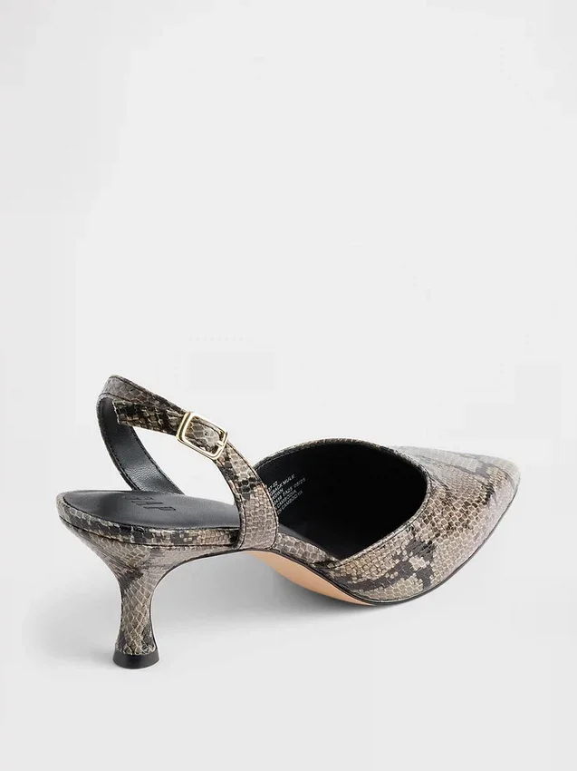 Slingback-schoenen met kittenhak