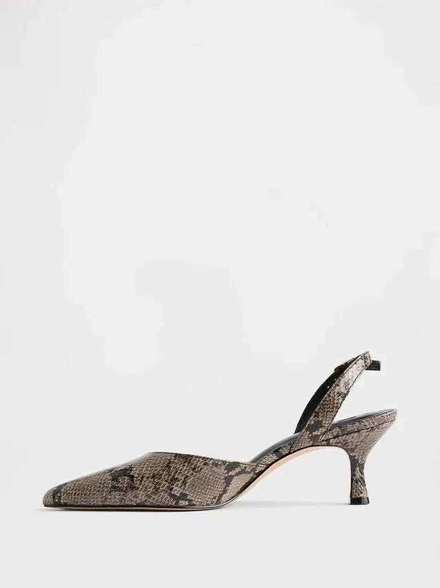 Slingback-schoenen met kittenhak