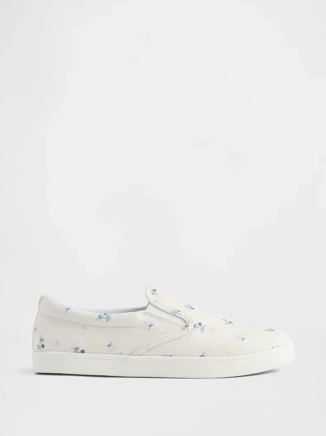 Slip-on sneakers met bloemenprint voor kinderen