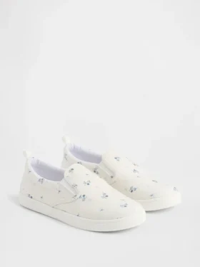 Slip-on sneakers met bloemenprint voor kinderen