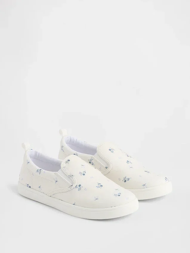 Slip-on sneakers met bloemenprint voor kinderen